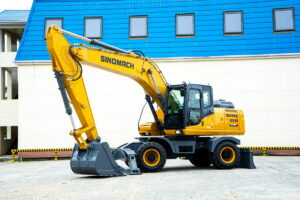 Máy đào bánh lốp GHT215W - Gầu 1.0 khối